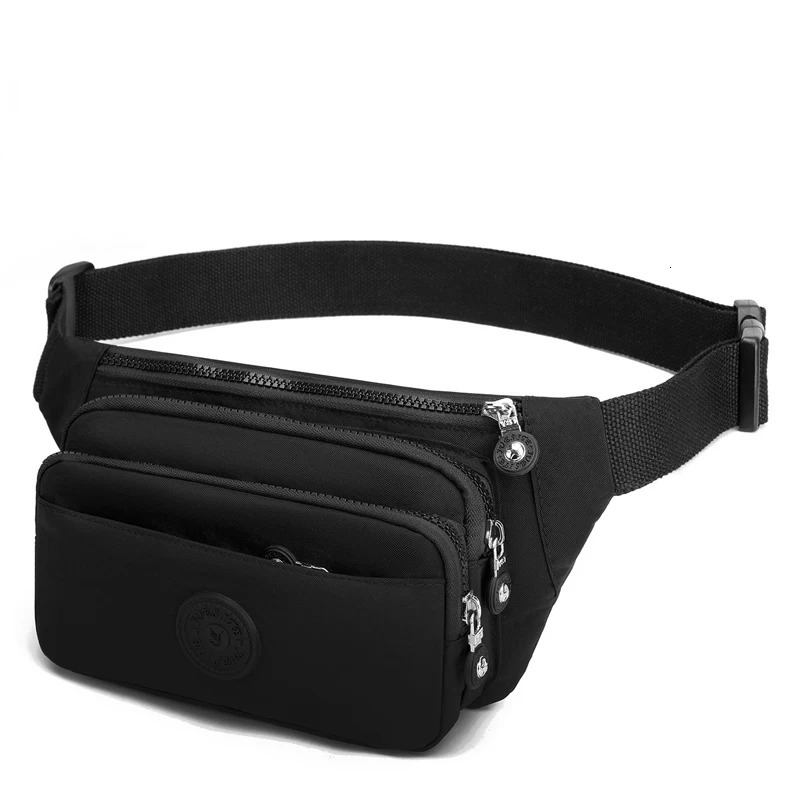 Solid nylon waist bag womens belt bag colorful homeless bag travel wallet mobile phone bag fashionable travel shoulder bag Monederos 241008