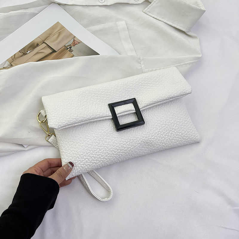 Fashionable and minimalist casual for women's new solid color envelope bag, zero wallet, handbag