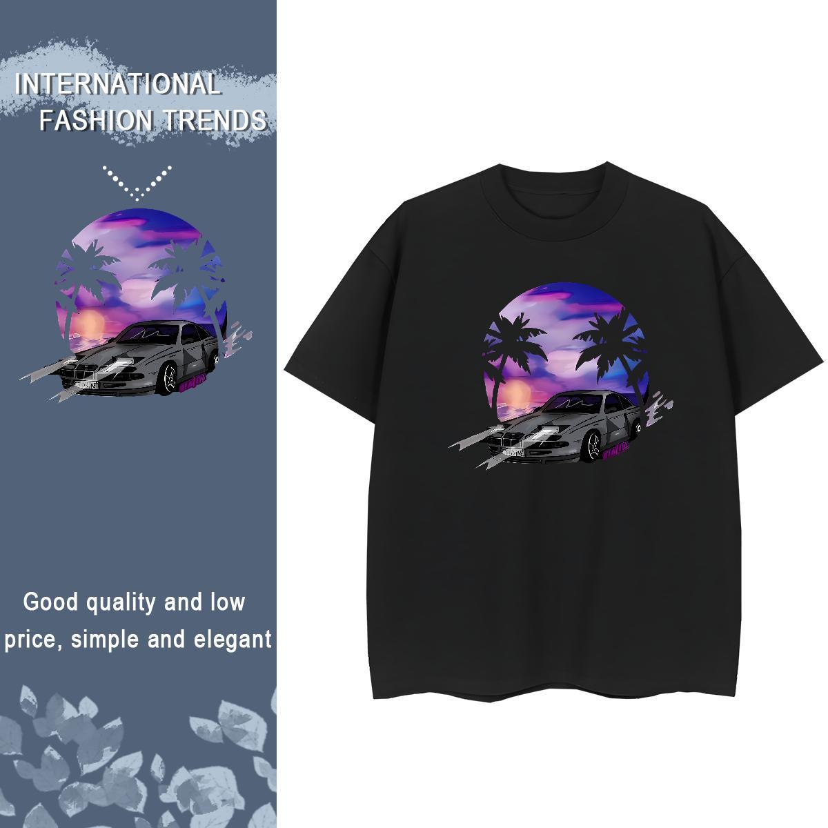 Designer Women T Shirts 100% Cotton 230g Comfortable Spring Summer car Womens Tshirts Female Cartoon Print Tees