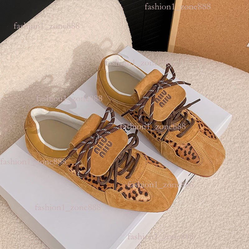 Retro designer shoes designer womens shoe luxury versatile casual campus sports board shoes trend flat bottomed leopard print training simple fashion 