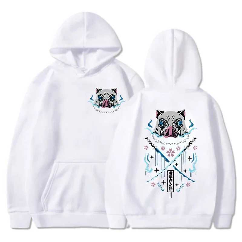 New Fashion Women Men Casual Tops Funny Hashibira Inosuke Printed Long Sleeve Y2K Loose Tops Anime Hoodies LX241011