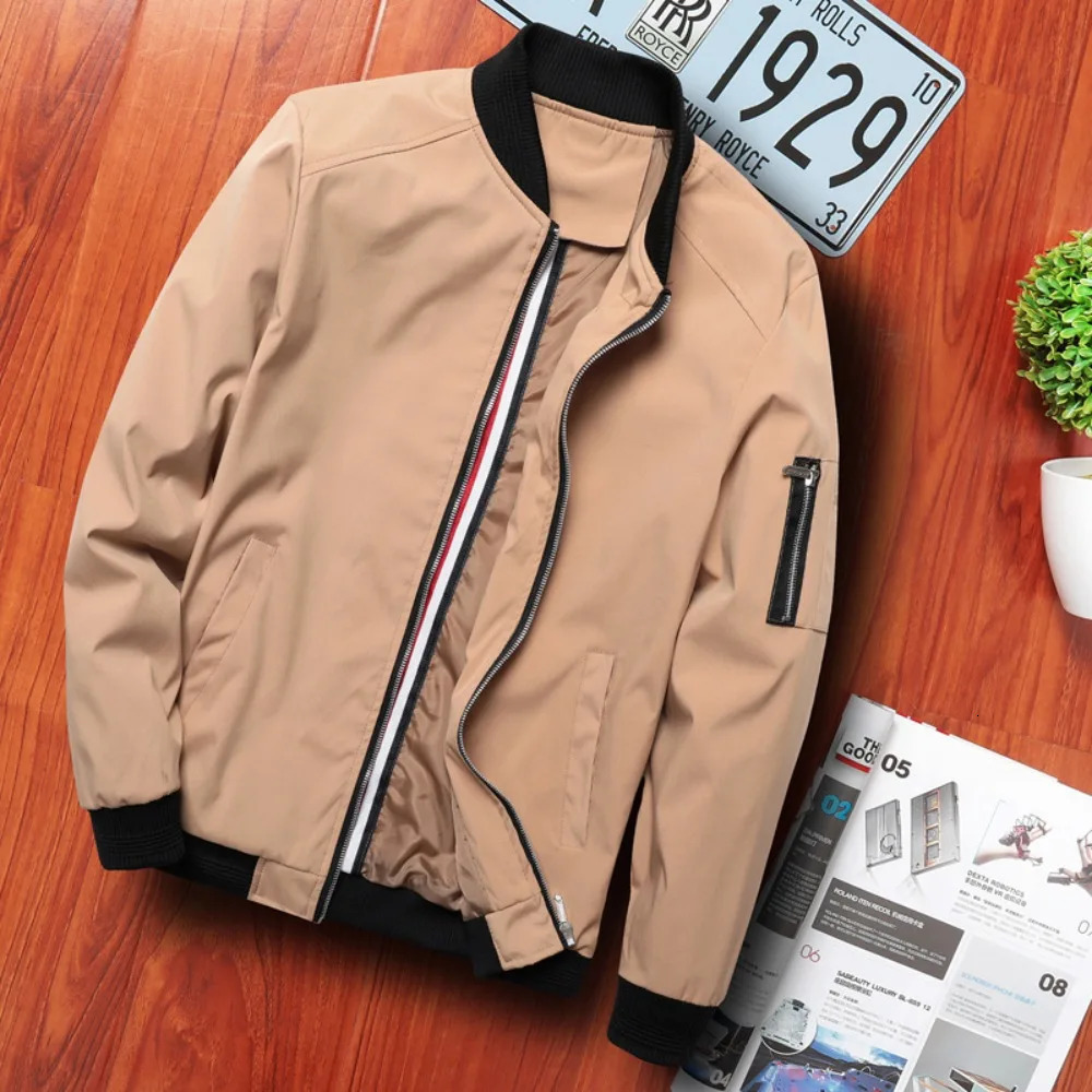 Mens Casual Jackets Baseball Tops Male Cardigan for Men Bomber Jacket Outdoor Spring Fall Long Sleeve Coat 241011