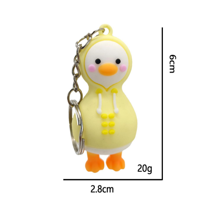 Fashion Keychains Women Men Cartoon PVC Bag Charm Key Chain Wallet Coin Purse Lanyard Accessories Keychain