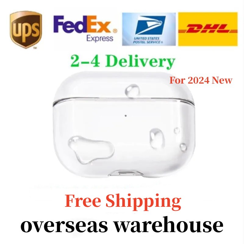 US Warehouse For 2025 USB-C Pro 3 Earphones Bluetooth Headphone Accessories Solid Protective Cover Apple Wireless Charging Box Shockproof Case