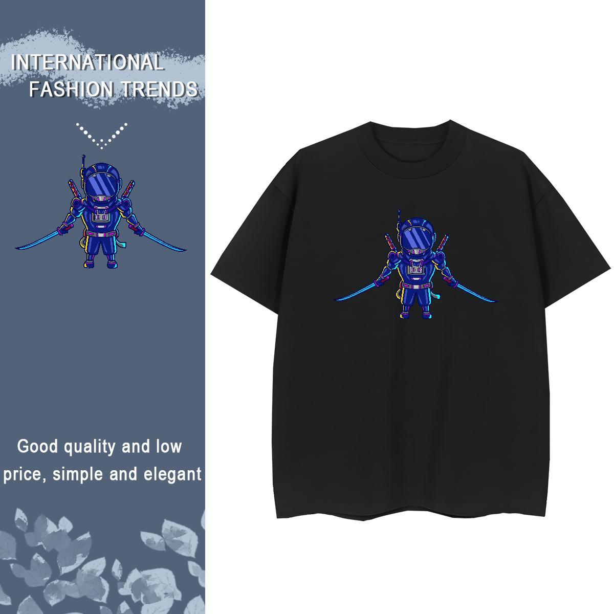 Fashion New Woman T Shirts 230g 100% Cotton Breathable Soft Casual Sport robot Women Tshirts Female Customized Print Tops Shirt