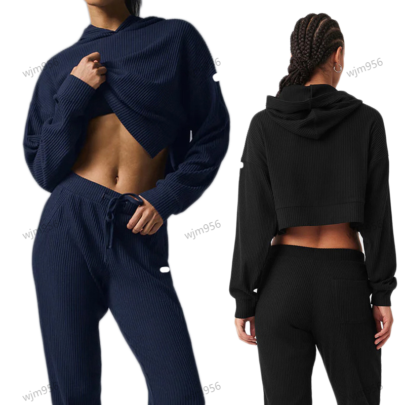 Yoga Sets Hoodies Sweatshirts sweatpants Long sleeved women's clothing gym clothes Designer hoodie Luxury Ladies Outfit Sweatshirts leisure with hood workout set