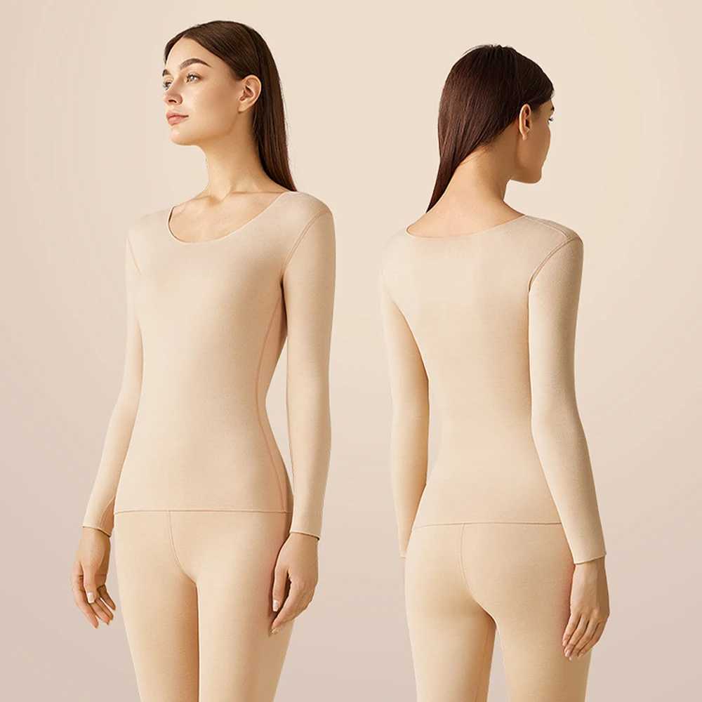 Women's Thermal Underwear Womens Thermal Underwear Lingerie Set Thermal Shirt Man Winter Clothing Long Slve Tops Warm Pants Leggings Thermo Under