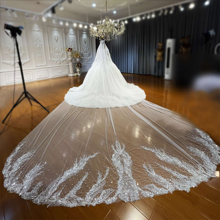 Long Lace Wedding Berta A e Dresses for bride Strapless Glitter Sequins Wedding Dress vestidos de novia Ruched designer bridal gowns