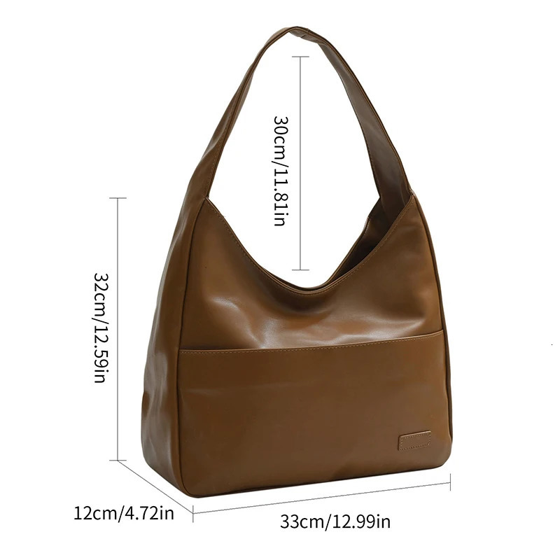 Womens Handbag Large Capacity Fashionable Womens Shoulder Bag PU Soft Leather Womens School Bag 240925