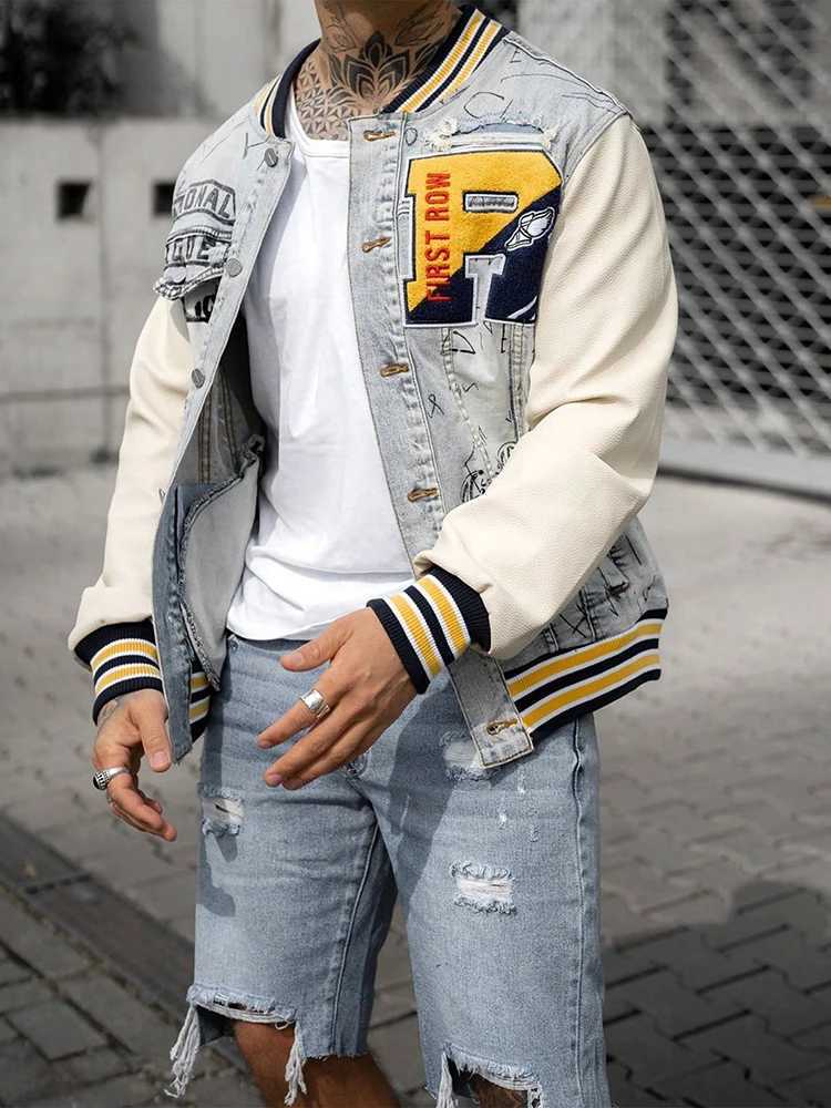 Mens Summer Casual Personality Irregular Foot Denim Shorts Wool Ripped Vintage Street Fifth Jeans W241228