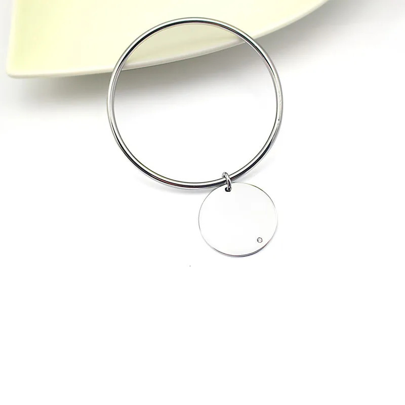 Wholesale 70mm 65mm 60mm diameter circular bracelet Rhinestone circular pendant bracelet stainless steel womens jewelry 241007