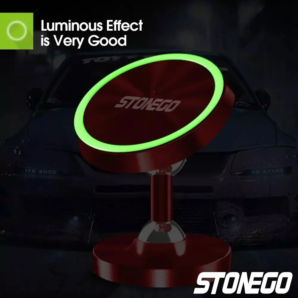 STONEGO Universal Navigation Stand Strong Adsorption Mobile Mount Magnetic Car Phone Holder 360 Degree Rotation Magnet Holder