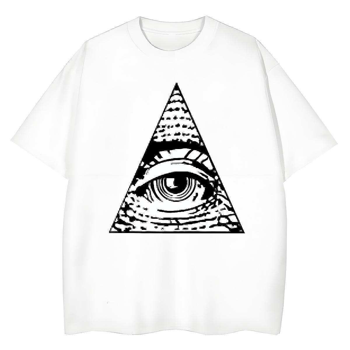 Designer T Shirts Women 230g Pure Cotton Short Sleeve O-Neck Spring Summer eye of the devil Unisex Tshirts Wholesale DIY Anime Printed Tops Tees