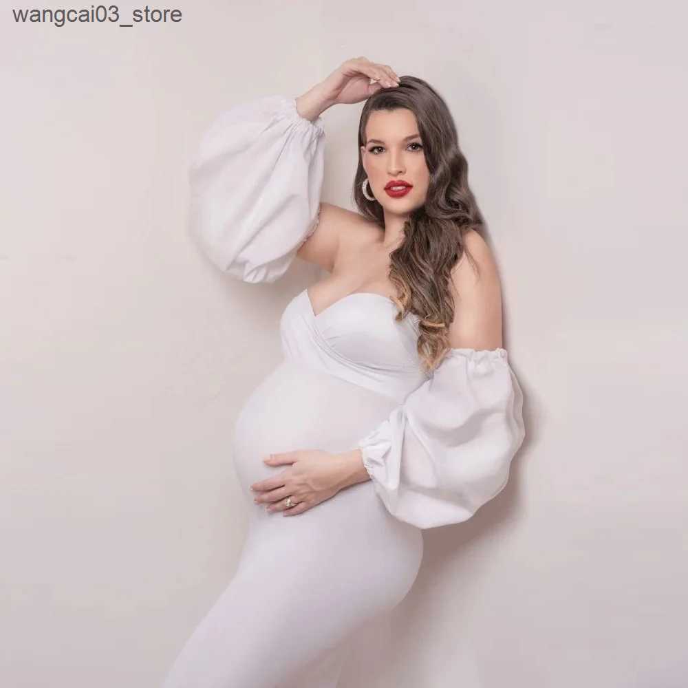 Maternity Dresses Photo Shooting Props Gown Accessories Sheer Tulle Gloves Detachable Dress Sleeves Wedding Dress Removable Puff Sleeves L240910