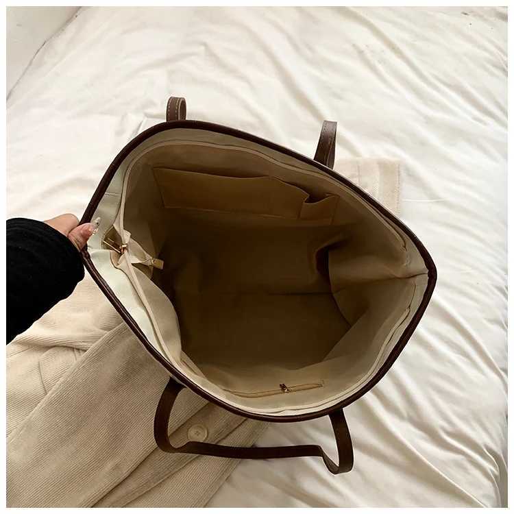 Women Vintage Shoulder Bag Pu Leather Casual Tote Large Capacity Slouchy Purse Ladies Commute 241011