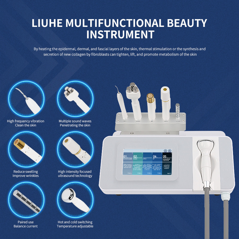 Multifunction 6 In 1 Face Lifting Treatment Tender Skin Brightens Skin Tone Improve Pores Acne Removal Beauty Equipment