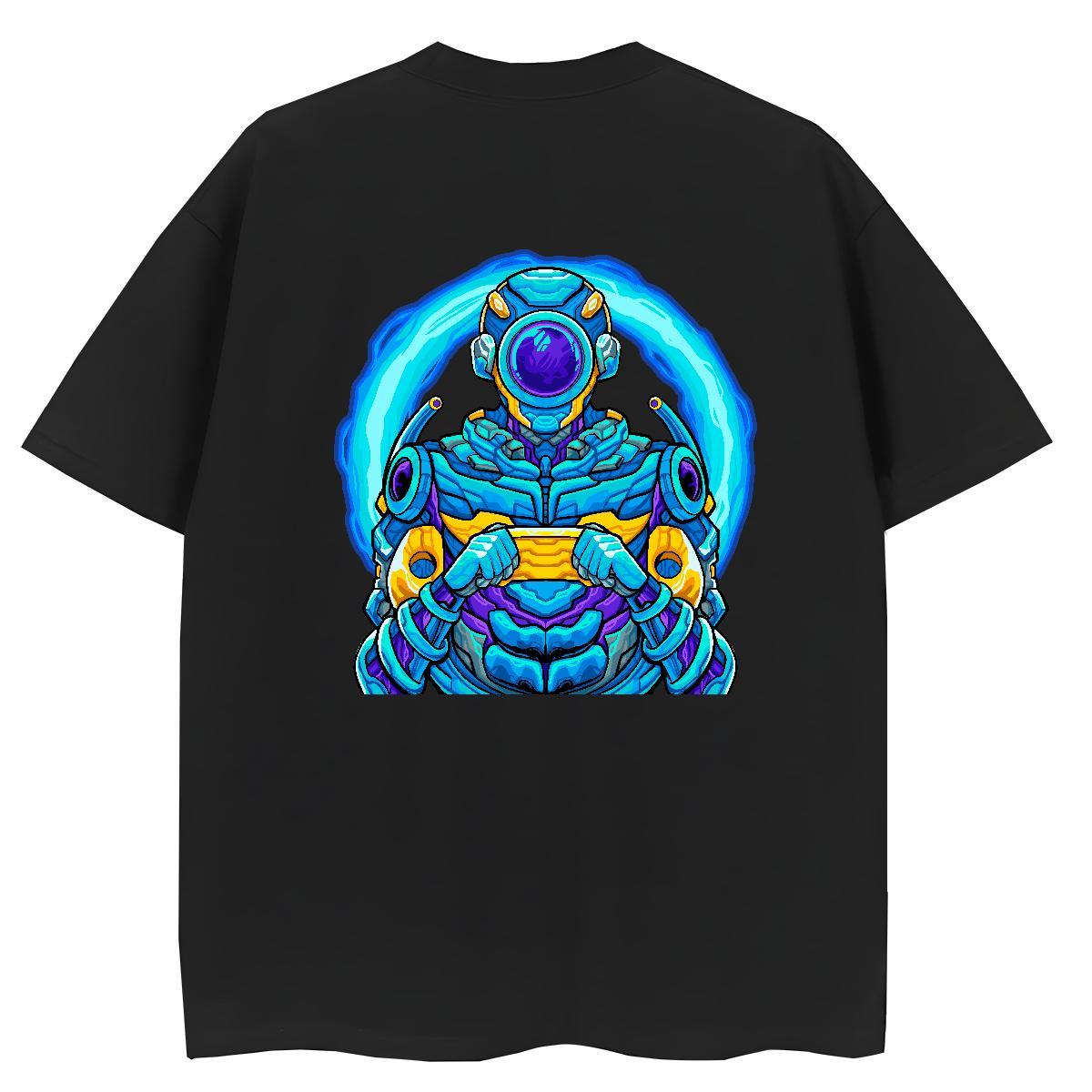 2024 T Shirt For Woman 230g 100% Cotton Comfortable Casual robot Woman Tshirt Nice Anime Print Tops Tees