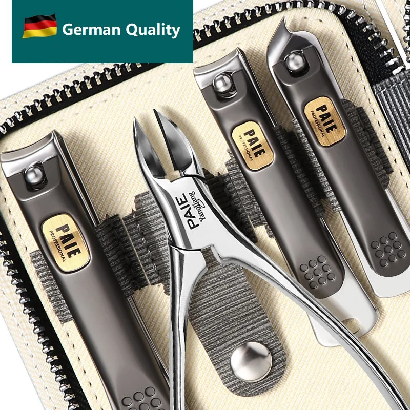 German High Quality Nail Clipper Set Upscale Durable Nail Trimmer Set Portable Home Nail Tool Toenail Thick Nail Clippers 240927
