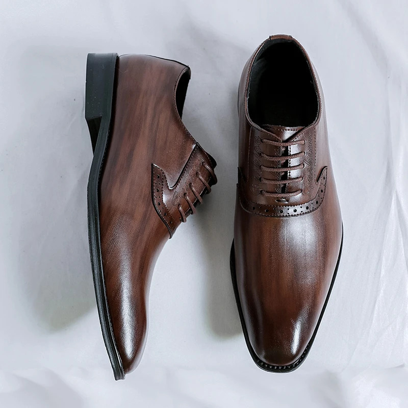 Mens dress shoes mens business classic fashionable comfortable high-quality formal mens shoes 241007