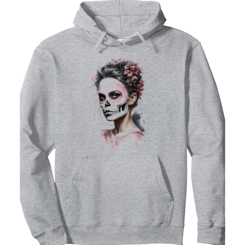 Hoodie for Mens Womens Sugar Skull Makeup Day Dead Costume Party Graphic Tees Men Pullover Hoodie Graphic Hoodies sweatshirt Pullover Long Sleeve