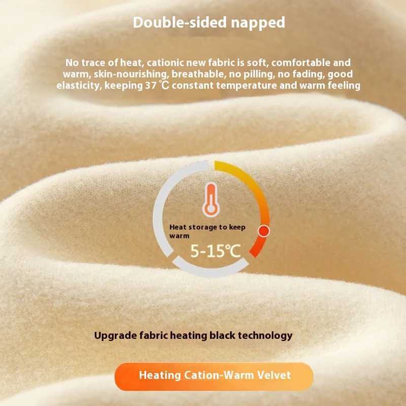 Men's Thermal Underwear Womens unmarked hot underwear set for autumn and winter thick autumn clothes velvet winter bottom shirt Y241018UI6M