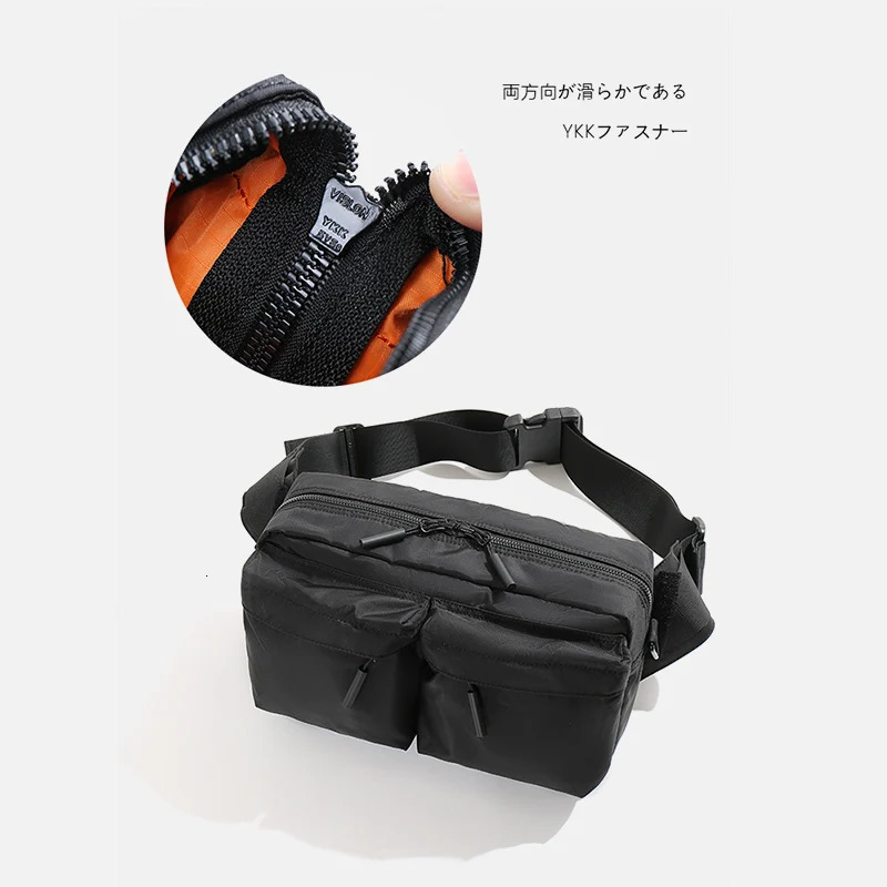 waist Fanny Pack mens messenger bag hip-hop street womens waterproof nylon travel bag multifunctional shoulder bag 241008