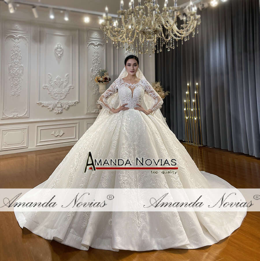 Amanda Novias Brand High Quality Off White Bridal Dresses