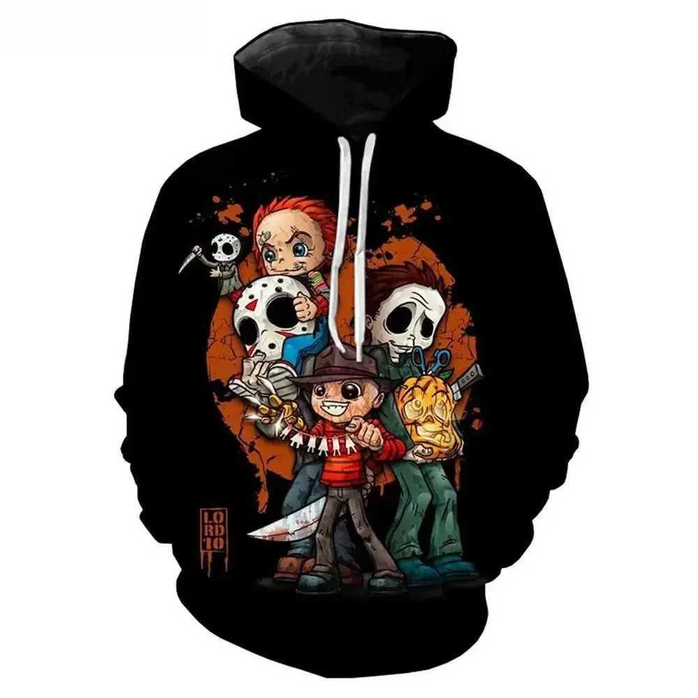 2023 Men Women Fashion Casual Pullover Streetwear Hoodies Halloween Kills Horror Movie Michael Myers 3D Print Hoodie Sweatshirts LX241011