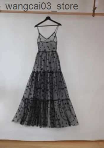 Maternity Dresses Summer Sweet Tulle Spaghetti Straps See Through Long Women Dresses Fashion Bling Dress L240910