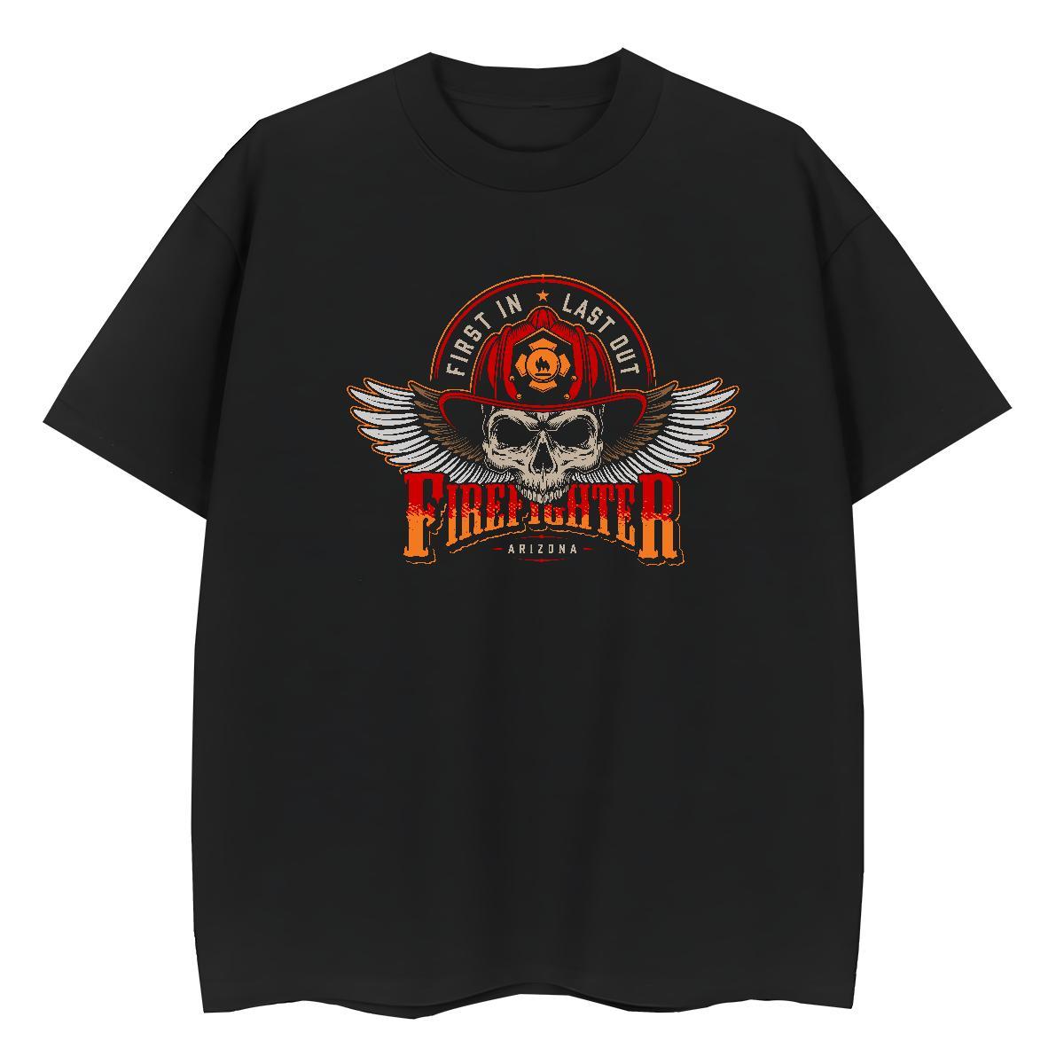 Fashion T Shirts Women 230g 100% Cotton Breathable Crew Neck Street Casual skull Tshirt for Man Woman Female Oversized Polos