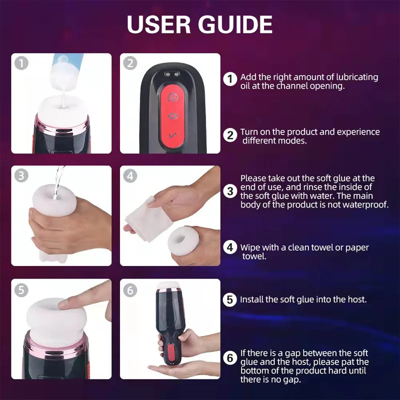 Sex Machine Toy Male Silicone Real Vaginal Oral Pocket Stroke Vibration Adult Masturbation Cup 241009