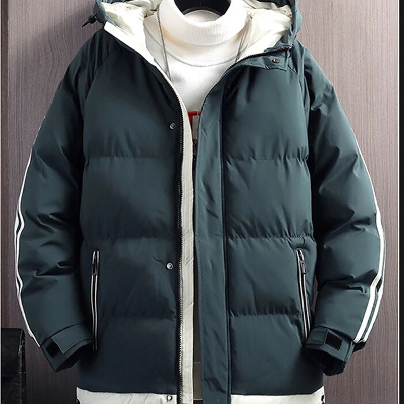 Autumn/Winter Jacket Mens Hoodie Thickened Warm Jacket Fashionable Casual Outdoor Refrigeration High Quality Cotton Set 241007