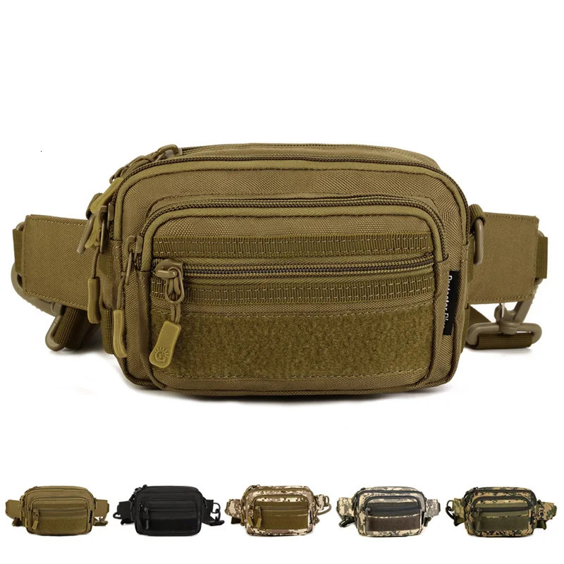 Molle shoulder/messenger cross body bag for men 1000D nylon travel Fanny attack men waist bag clutch phone bag 241008