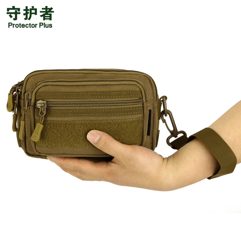 Molle shoulder/messenger cross body bag for men 1000D nylon travel Fanny attack men waist bag clutch phone bag 241008