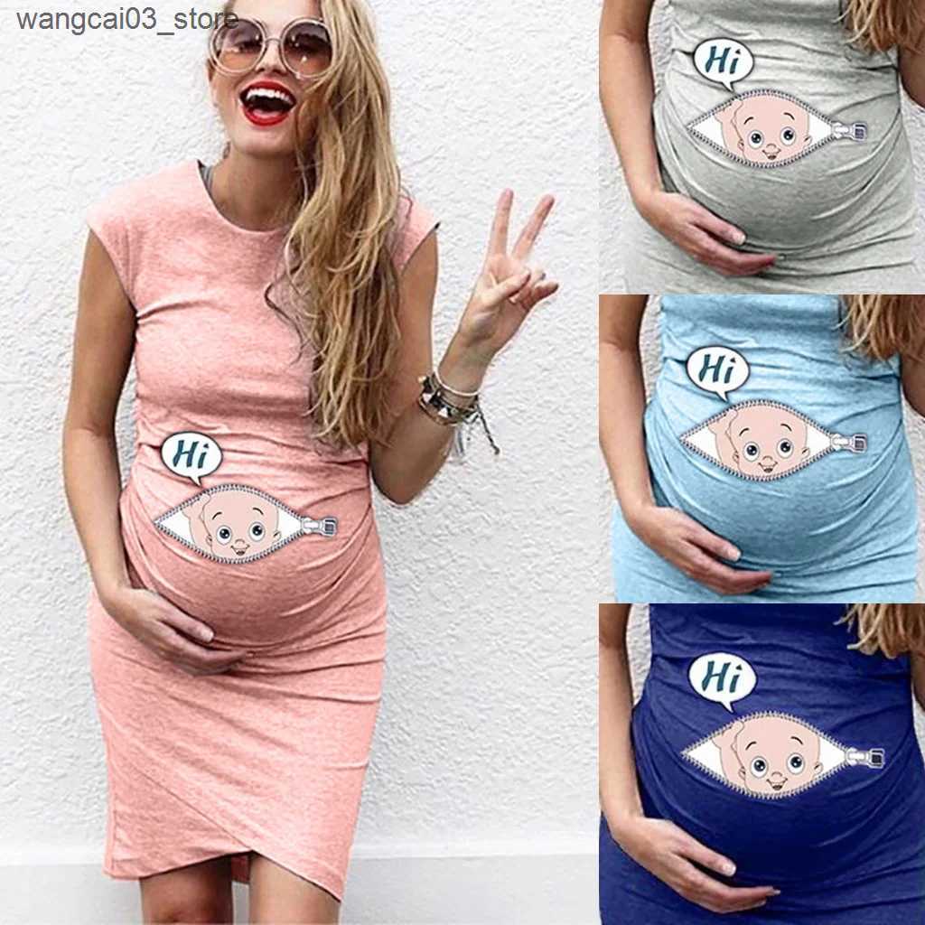 Maternity Dresses Cute Maternity Dress Loose Casual Dress Women Maternity Clothes Plus Size Pregnant Woman Maternity Dress L240910