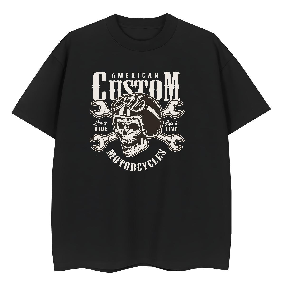 Fashion New T-Shirts for Women 230g Pure Cotton Crew Neck Casual Daily Wear skull Womens Tshirts High quality DIY Anime Printed Clothings
