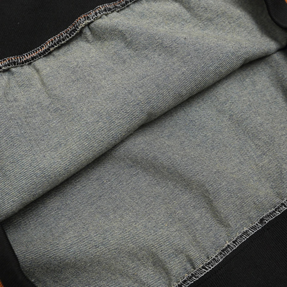 Retro denim sweatshirt star embroidered oversized mens hoodie autumn Pulleys streetwear hip-hop oversized hoodie 241010