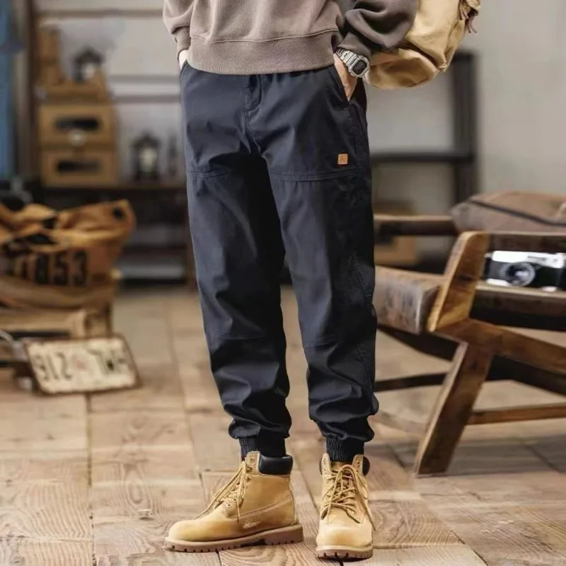Mens Spring and Autumn Trend Retro Street Clothing Commodity Pants Y2K Casual Pocket Cotton Loose Mens Pantalones Hombre 241007