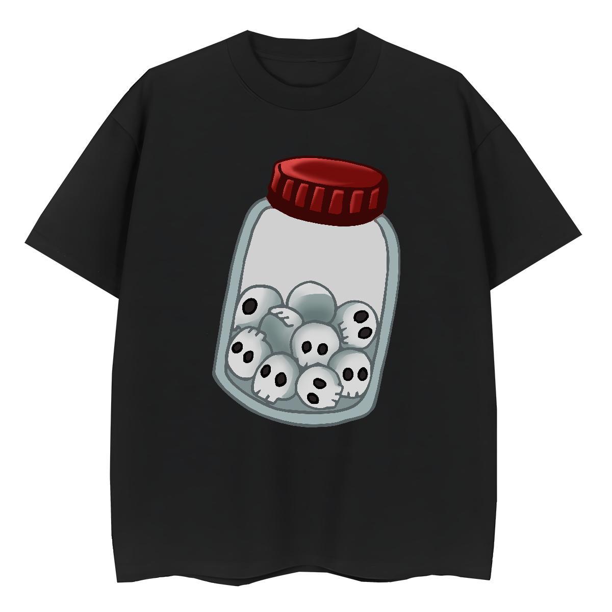 Brand T Shirts Women 230g 100% Cotton O Neck Short Sleeves Home Outdoor skull Women Tshirts Lady Plus Size Cartoon Clothes Shirt