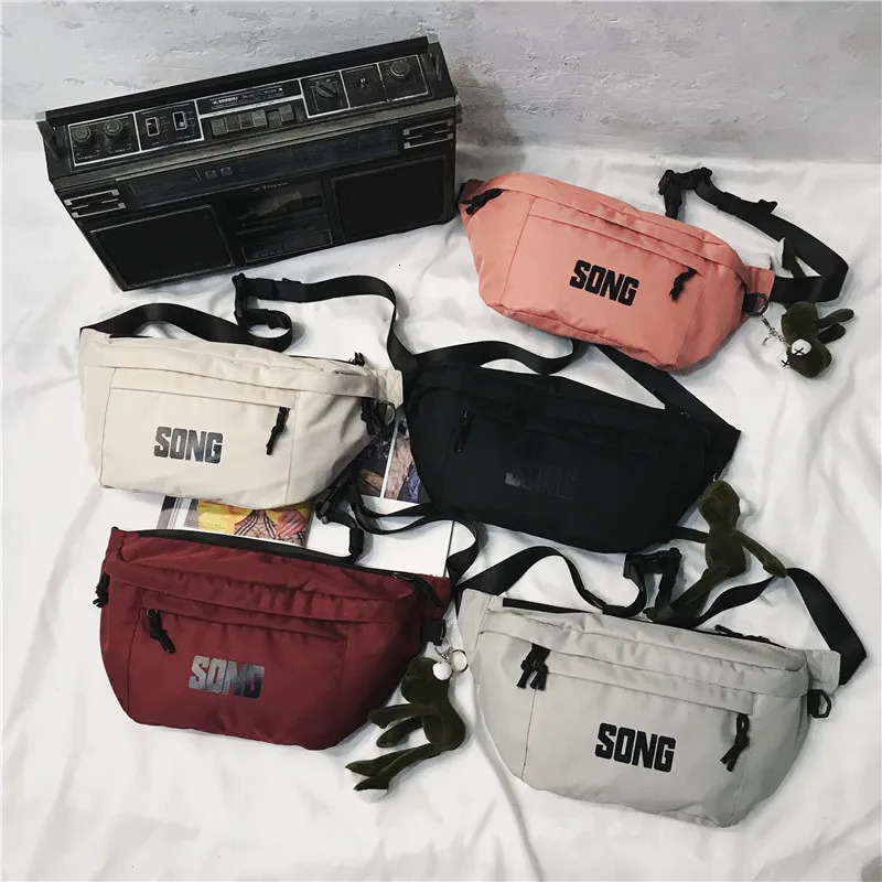 Womens waist bag high-quality nylon chest bag street trend hip-hop Fanny bag shoulder bag unisex outdoor sports belt bag 241008