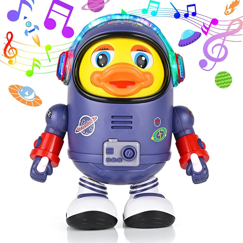 Baby Duck Toy Musical Interactive Toy Electric with Lights and Sounds Dancing Robot Space Elements for Infants Babies Kids Gifts 240925