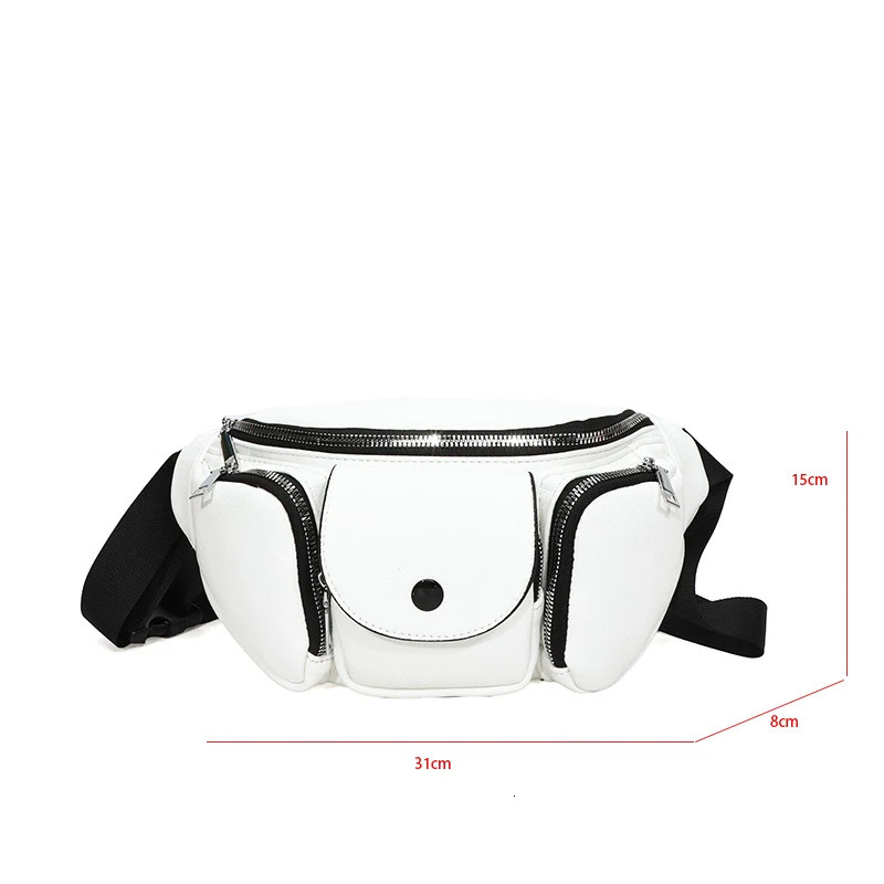 Multi functional womens waist bag Pu leather cross body luggage travel mobile wallet womens Fanny bag large capacity belt bag 241008