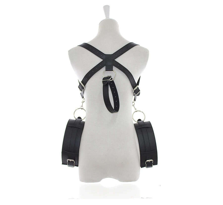 BDSM Thigh Sg Spreader,Leg Open Restraint Bondage Harness with Handcuffs,Sex Position Aid,Sexy Costumes