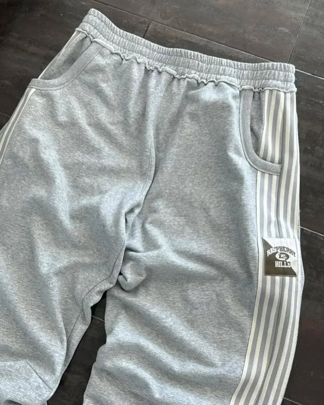 Korean retro striped pants casual Y2K style pants straight pants oversized simple loose casual pants 240930