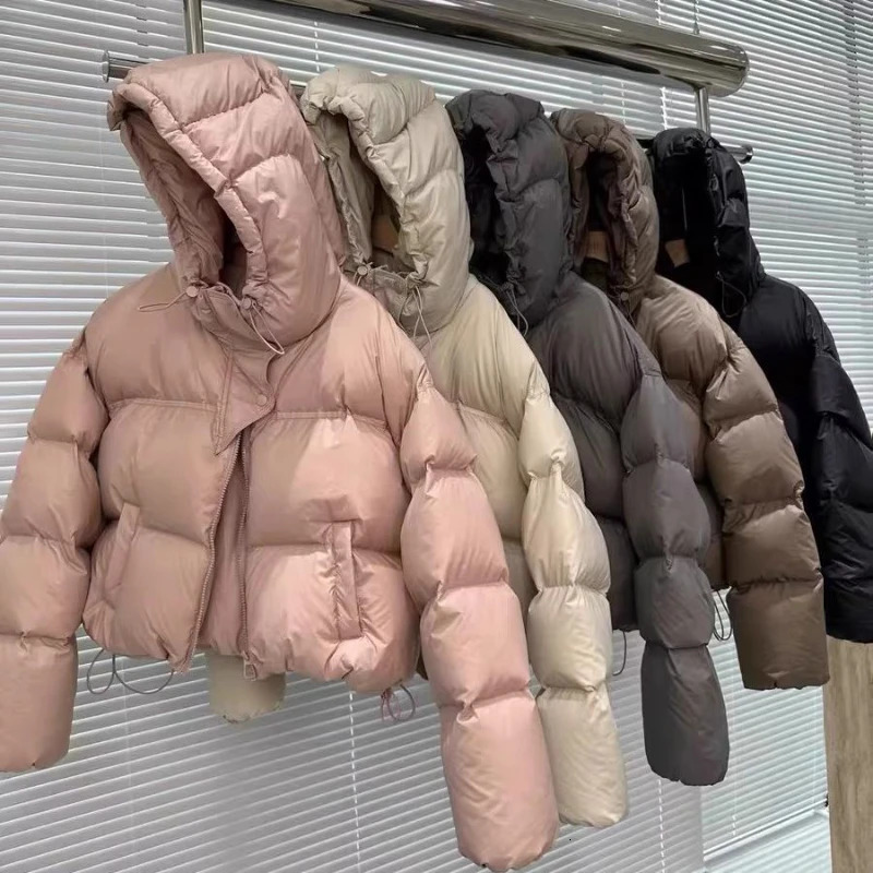 Size Womens Parkas Down Cotton Jackets Autumn Winter Short Thick Hooded Warm Loose Jacket For Women Woman Clothing 240930