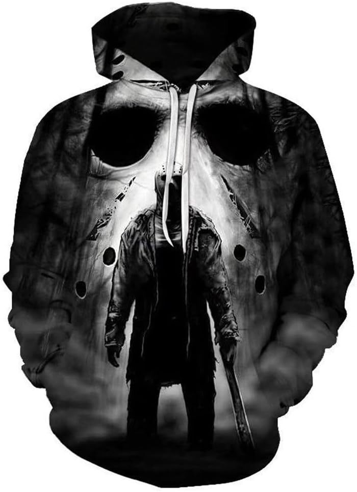 Hoodie for Mens Womens Jason Voorhees Costume Michael Myers Hoodie 3D Jacket Pullover Sweatshirt Graphic Hoodies sweatshirt Pullover Long Sleeve trend