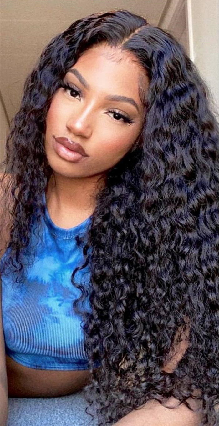 Water wave Curly full Lace Front Wigs Brazilian remy For Women Real Human Hair hd invisible Wet and Wavy full lace Frontal Wig 130%density Diva24