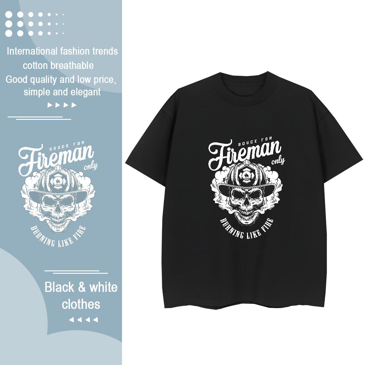 2024 Casual Women T Shirts 230g Pure Cotton Breathable Crew Neck Summer Casual skull Womens Tshirts High quality Custom Printed Polos