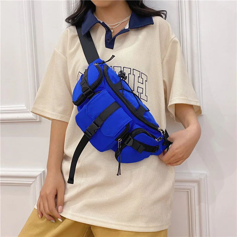 Techwear Street Hip Hop Luggage Mens Outdoor Leisure Sports Cross body Bag Multi pocket Functional Motorcycle Fan Bag 241008