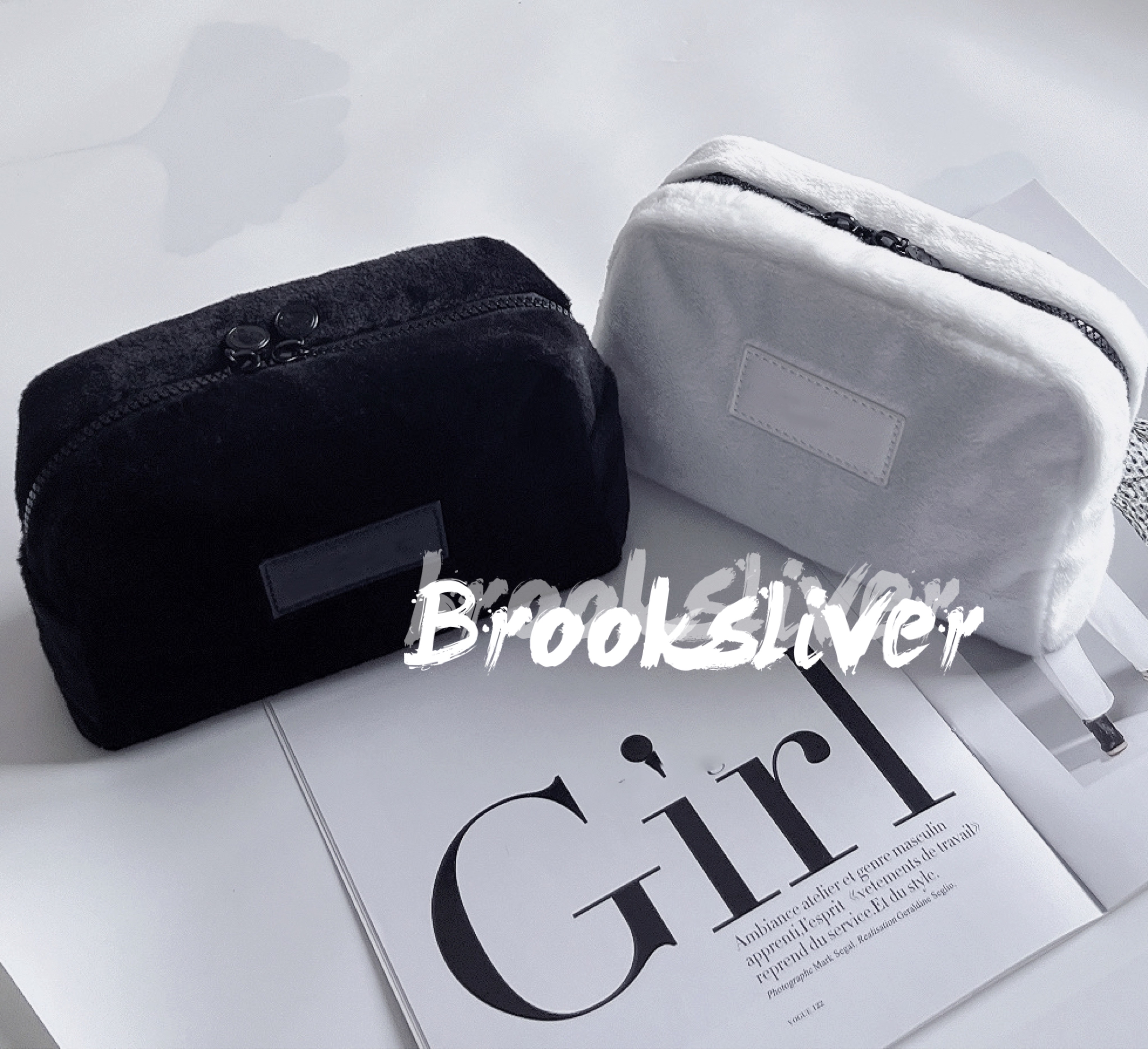 Storage Bags 20X13X8CM fashion velvet makeup Organization portable SmartCC Case housekeeping case fur pouch